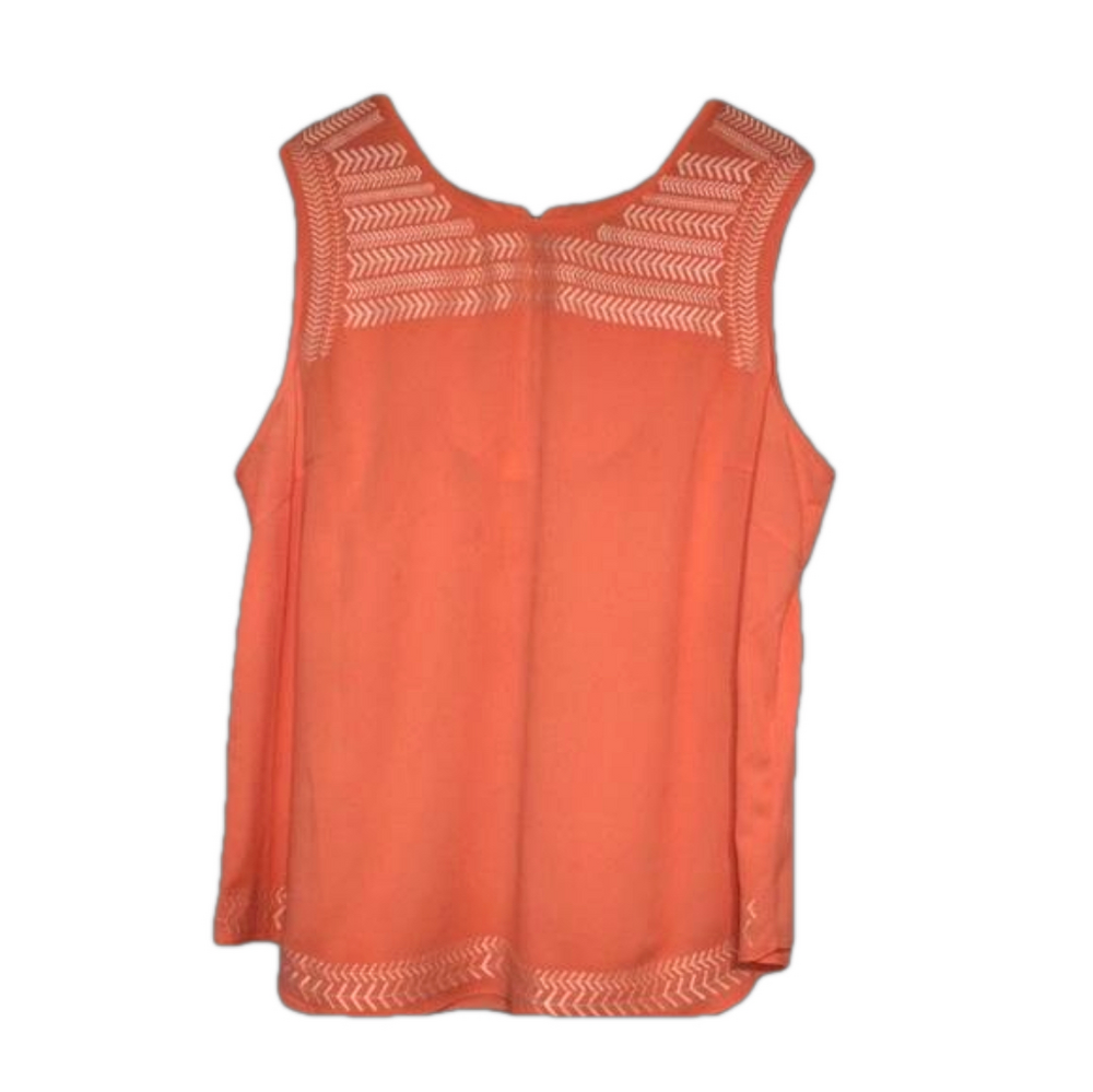 📻Gibson *Latimer 3X  orange sleeveless blouse..